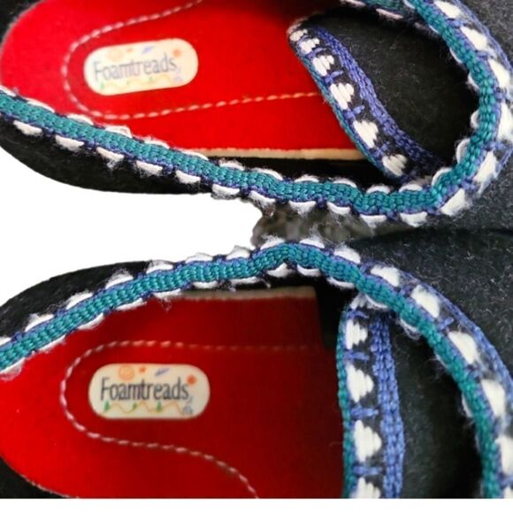 EC FOAMTREADS KIDS VELCRO WOOL SLIPPERS SZ. 1 - Picture 3 of 4